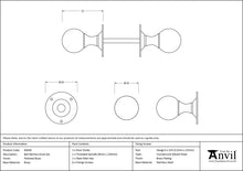 Load image into Gallery viewer, 83630 Polished Brass Ball Mortice Knob Set