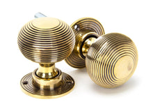 Load image into Gallery viewer, 83633 Aged Brass Beehive Mortice/Rim Knob Set