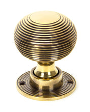 Load image into Gallery viewer, 83633 Aged Brass Beehive Mortice/Rim Knob Set