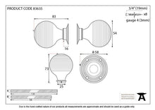 Load image into Gallery viewer, 83635 Rosewood and PN Beehive Mortice/Rim Knob Set