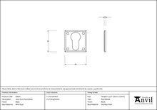Load image into Gallery viewer, 83655 Black Avon Euro Escutcheon