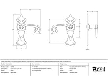 Load image into Gallery viewer, 83693 Black Curly Lever Lock Set