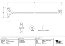 Load image into Gallery viewer, 83776 Black 18" Forged Cabin Hook