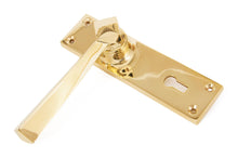 Load image into Gallery viewer, 83829 Polished Brass Straight Lever Lock Set