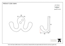 Load image into Gallery viewer, 83843 Black Celtic Double Robe Hooks