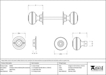 Load image into Gallery viewer, 83858 Aged Brass 63mm Prestbury Mortice/Rim Knob Set