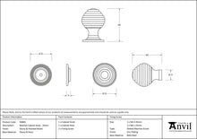 Load image into Gallery viewer, 83869 Ebony and PN Beehive Cabinet Knob 35mm