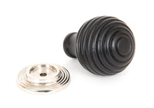 Load image into Gallery viewer, 83869 Ebony and PN Beehive Cabinet Knob 35mm