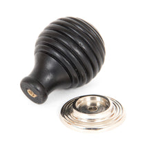 Load image into Gallery viewer, 83869 Ebony and PN Beehive Cabinet Knob 35mm