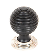Load image into Gallery viewer, 83870 Ebony and PN Beehive Cabinet Knob 38mm