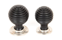 Load image into Gallery viewer, 83870 Ebony and PN Beehive Cabinet Knob 38mm
