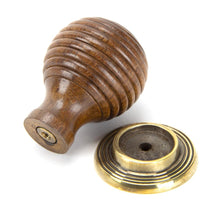 Load image into Gallery viewer, 83876 Rosewood and AB Beehive Cabinet Knob 38mm
