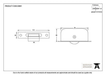 Load image into Gallery viewer, 83891 Lacquered Brass Square Ended Sash Pulley 75kg