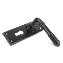 Load image into Gallery viewer, 83956 Aged Bronze Reeded Lever Euro Lock Set