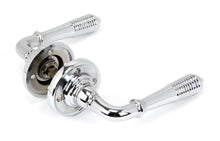Load image into Gallery viewer, 90007 Polished Chrome Reeded Lever on Rose Set