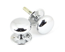 Load image into Gallery viewer, 90291 Polished Chrome Mushroom Mortice/Rim Knob Set