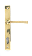 Load image into Gallery viewer, 90354 Aged Brass Avon Slimline Lever Espag. Lock Set