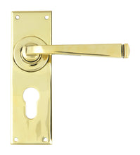 Load image into Gallery viewer, 90370 Aged Brass Avon Lever Euro Lock Set