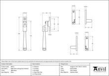 Load image into Gallery viewer, 90411 Aged Brass Night-Vent Locking Avon Fastener