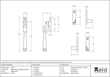 Load image into Gallery viewer, 90414 Aged Bronze Night-Vent Locking Avon Fastener