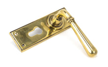 Load image into Gallery viewer, 91417 Aged Brass Newbury Lever Euro Lock Set