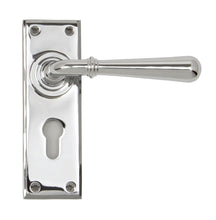 Load image into Gallery viewer, 91424 Polished Chrome Newbury Lever Euro Lock Set