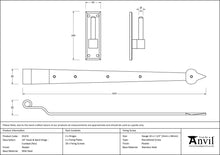 Load image into Gallery viewer, 91474 Pewter 24" Hook & Band Hinge - Cranked (pair)