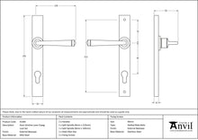 Load image into Gallery viewer, 91484 External Beeswax Avon Slimline Lever Espag. Lock Set
