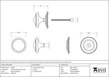 Load image into Gallery viewer, 91486 External Beeswax Art Deco Centre Door Knob