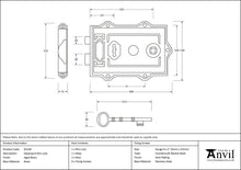 Load image into Gallery viewer, 91528 Aged Brass Davenport Rim Lock