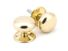 Load image into Gallery viewer, 91529 Polished Brass 57mm Mushroom Mortice/Rim Knob Set