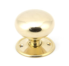 Load image into Gallery viewer, 91529 Polished Brass 57mm Mushroom Mortice/Rim Knob Set