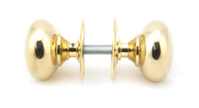 Load image into Gallery viewer, 91529 Polished Brass 57mm Mushroom Mortice/Rim Knob Set