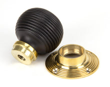 Load image into Gallery viewer, 91762 Ebony and PB Cottage Mortice/Rim Knob Set - Small