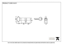 Load image into Gallery viewer, 91871 Lacquered Brass 40/40 Euro Cylinder/Thumbturn