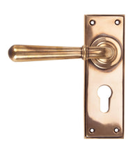 Load image into Gallery viewer, 91922 Polished Bronze Newbury Lever Euro Lock Set