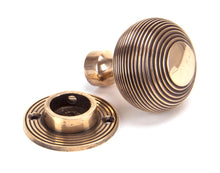 Load image into Gallery viewer, 91926 Polished Bronze Heavy Beehive Mortice/Rim Knob Set
