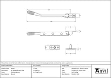 Load image into Gallery viewer, 91938 Polished Bronze 8" Reeded Stay
