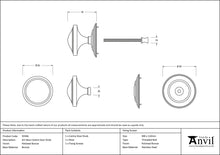Load image into Gallery viewer, 91946 Polished Bronze Art Deco Centre Door Knob