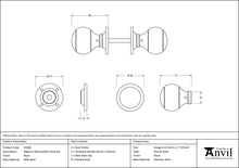 Load image into Gallery viewer, 92068 Black Regency Mortice/Rim Knob Set