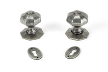 Load image into Gallery viewer, 33004 Pewter Oak Box Lock &amp; Octagonal Knob Set
