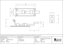Load image into Gallery viewer, 33014 Black 4" Cranked Door Bolt

