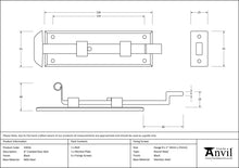 Load image into Gallery viewer, 33016 Black 6" Cranked Door Bolt
