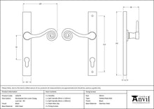 Load image into Gallery viewer, 33037R Black Monkeytail Slimline Lever Espag. Lock Set - RH
