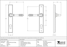 Load image into Gallery viewer, 33039 Aged Brass Reeded Slimline Lever Espag. Lock Set
