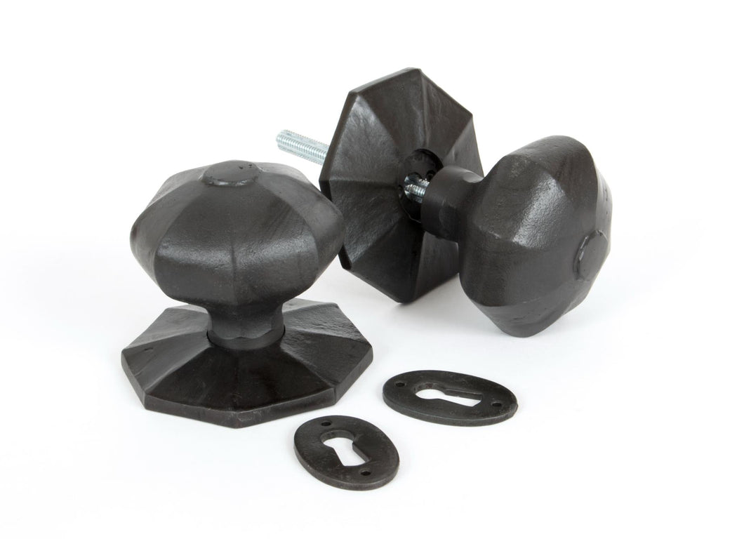 33064 Beeswax Large Octagonal Mortice/Rim Knob Set