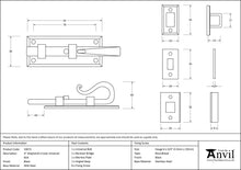 Load image into Gallery viewer, 33072 Black 4" Shepherd's Crook Universal Bolt

