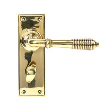 Load image into Gallery viewer, 33084 Aged Brass Reeded Lever Bathroom Set
