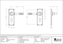 Load image into Gallery viewer, 33085 Aged Brass Reeded Lever Euro Lock Set
