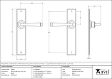 Load image into Gallery viewer, 33094 Black Large Avon Lever Latch Set
